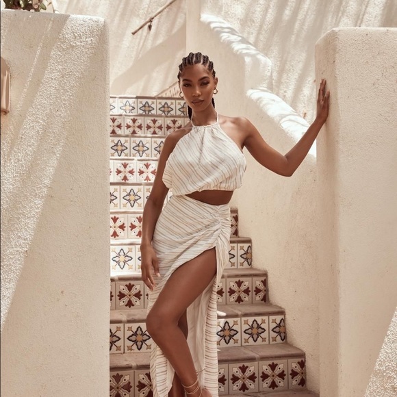 House of cb Bette and adette linen skirt set - Picture 5 of 7